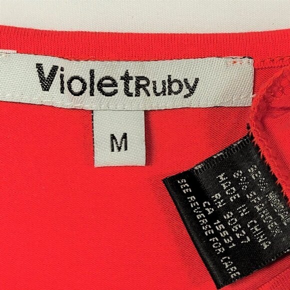 VIOLET ruby comfortable thin light red mid sleeve blouse top sizes M L XL - Picture 4 of 11